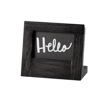 Cal-Mil 3818-23-87 Chalkboard Sign - 5"W x 4 1/4"H, Oak Frame, Dark Gray