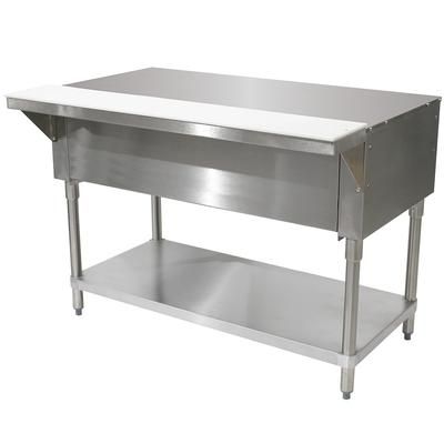Advance Tabco STU-2 31 13/16" Stationary Serving Counter w/ Shelf & Stainless Top, Stainless Steel, Adjustable Shelf, Silver