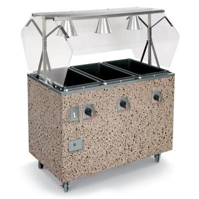 Vollrath 3873546 46" Affordable Portable Cold Food Bar - 3 Pan Capacity, Floor Model, Granite, Gray, 120 V