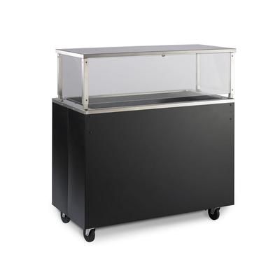 Vollrath 39778 60" Affordable Portable Cold Food Bar - 4 Pan Capacity, Floor Model, Cherry Woodgrain, Brown