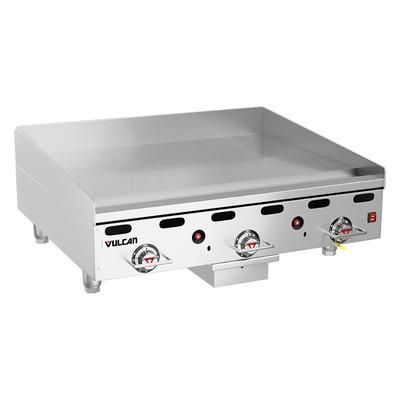 Vulcan 936RX-30 NG 36" Gas Commercial Griddle w/ Thermostatic Controls - 1" Steel Plate, Natural Gas, 81,000 BTU, Stainless Steel, Gas Type: NG