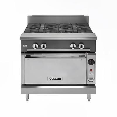 Vulcan VCBB24B LP 24" Commercial Gas Range w/ Charbroiler & Storage Base, Liquid Propane, Cabinet Base, Stainless Steel, Gas Type: LP