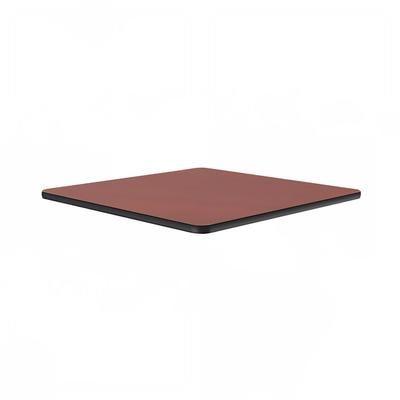 Correll CT42S-21-09 42" Square Cafe Breakroom Table Top, 1 1/4" High Pressure, Cherry, Red, 1.25 in