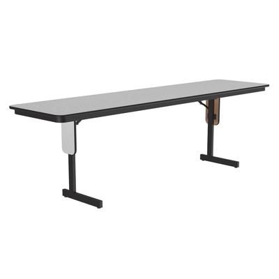 Correll SP2496PX-15 24 x 96" Panel Leg Seminar and Training Table, 29" H, Gray Granite/Black