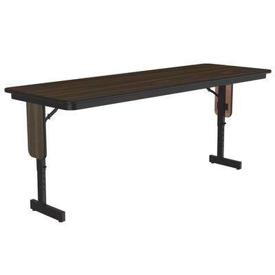 Correll SPA2460PX-01 24 x 60" Panel Leg Seminar and Training Table, Adjust to 32" H, Walnut/Black