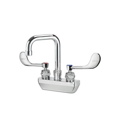 Krowne 14-430L-W-G2 Wall Mount Faucet w/ 4 1/2" Double Bend Spout & VR Wrist Action Handles - 4" Centers, 0.5 GPM