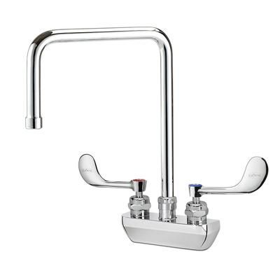 Krowne 14-432L-W-E2 Wall Mount Faucet w/ 8 1/2" Double Bend Spout & VR Wrist Action Handles - 4" Centers, 0.5 GPM