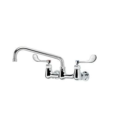 Krowne 14-810L-W-E4 Wall Mount Faucet w/ 10" Swing Spout & VR Wrist Action Handles - 8" Centers, 1.5 GPM