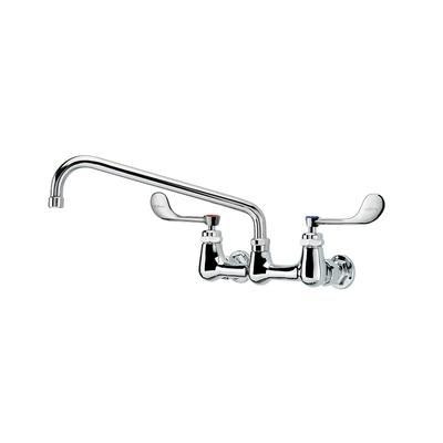 Krowne 14-812L-W-E2 Wall Mount Faucet w/ 12" Swing Spout & VR Wrist Action Handles - 8" Centers, 0.5 GPM