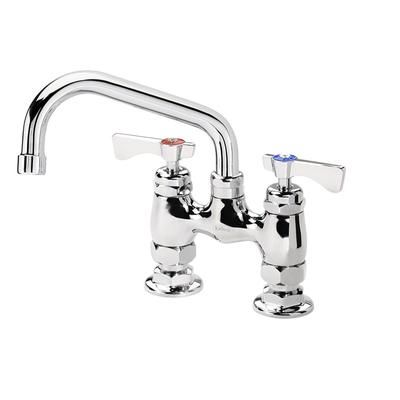 Krowne 15-406L-L-E4 Raised Deck Mount Faucet w/ 6" Swing Spout & Lever Handles - 4" Centers, 1.5 GPM