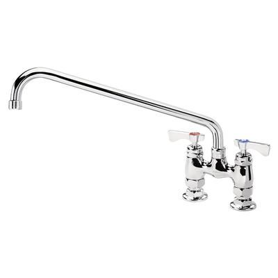 Krowne 15-414L-L-E6 Raised Deck Mount Faucet w/ 14" Swing Spout & Lever Handles - 4" Centers, 2.2 GPM