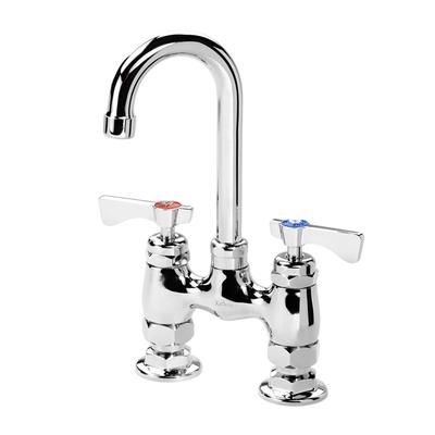 Krowne 15-425L Royal Series Deck Mount Faucet - 3 1/2" Gooseneck Spout, 4" Centers