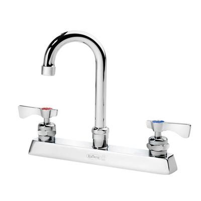 Krowne 15-525L-L-G2 Deck Mount Faucet w/ 3 1/2" Gooseneck Spout & Lever Handles - 8" Centers, 0.5 GPM