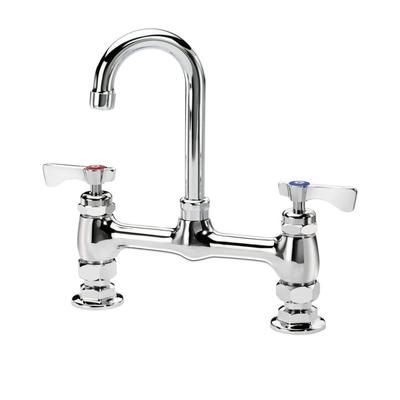 Krowne 15-825L Deck Mount Faucet - 3 1/2" Gooseneck Spout, 8" Centers