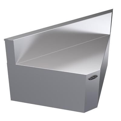 Krowne KR19-R60 19" Rear Angle - 60 Degree, 7" Back Splash, Stainless Steel