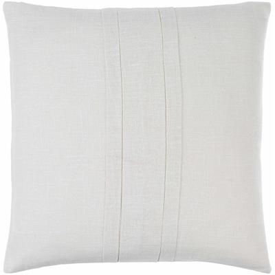 Stash 18" Square Modern Cotton Light Silver/Ivory/Cream/Linen Throw Pillow - Boutique Rugs