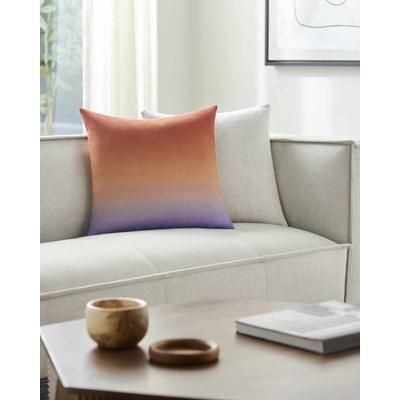 Rohit 22" Square Modern Rust/Dusty Coral/Peach/Lavender Throw Pillow - Boutique Rugs
