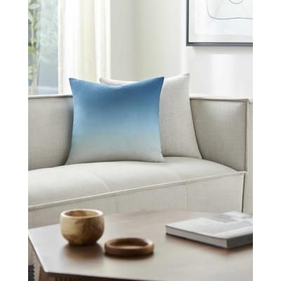 Rohit 22" Square Modern Teal/Blue/Aqua/Pale Blue Throw Pillow - Boutique Rugs