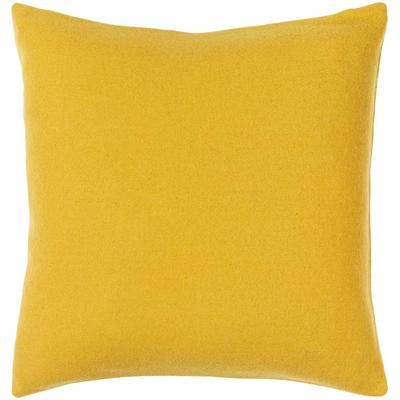 Meabh 20" Square Modern Wool Mustard Throw Pillow - Boutique Rugs