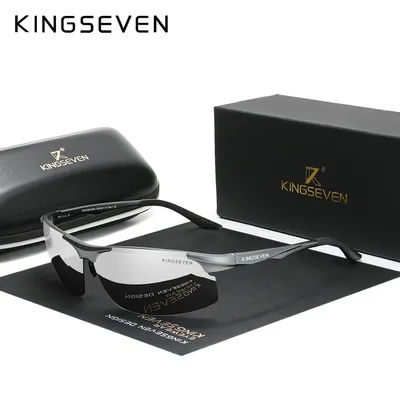 KINGSEVEN Cycling Polarized UV400 Sunglasses Men Aluminum Driving Mirror Lens Male Sun Glasses Aviation Women For Men Eyewear