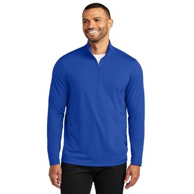 Port Authority K112 Dry Zone UV Micro-Mesh 1/4-Zip T-Shirt in True Royal Blue size 3XL | Polyester