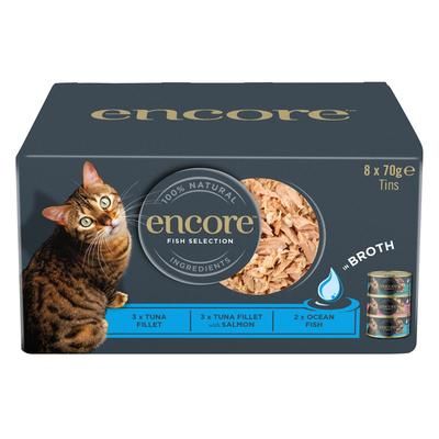 48x70g Fish Selection Tins Encore Wet Cat Food