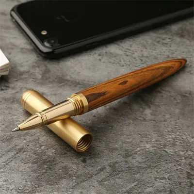 Penna a sfera in legno di lusso nero di alta qualità regali aziendali penna a sfera scrittura