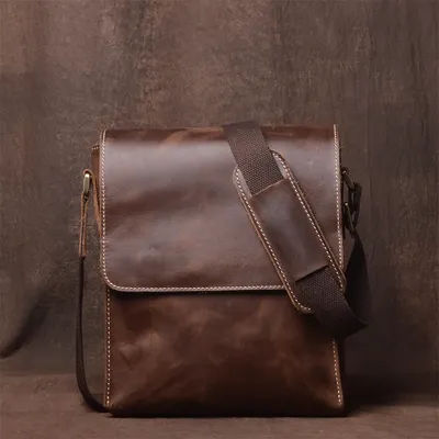 Handmade Leather Bag for Men Daily Casual Satchel Shoulder Bag Vintage Design Sling Bag High Quality Phone Bag Leathfocus
