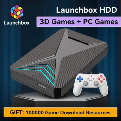 Hyper Base Lbox 2TB Gaming HDD Launchbox Portable External Hard Drive For PC 4000 3D Games For PS4/PS3/Switch/PS2/PS1/WII/WIIU