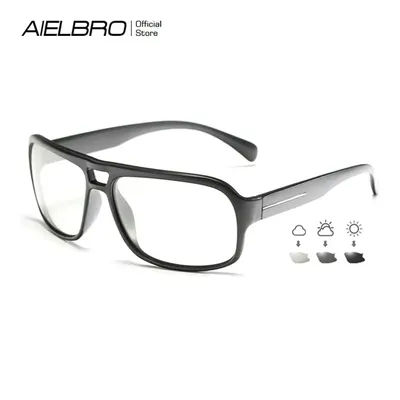 AIELBRO Men's Polarized Sunglasses Man Cycling Glasses MTB Bike Bicycle Glasses Cycling Photochromic Sun Glasses For Bicycle