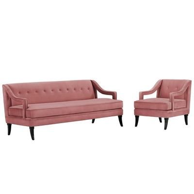 Concur Living Room Set Performance Velvet Set of 2 - East End Imports EEI-4024-DUS-SET