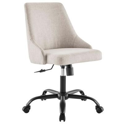 Designate Swivel Upholstered Office Chair - East End Imports EEI-4371-BLK-BEI