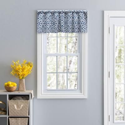 Athens Tailored Valance by Ellis Curtains in Navy