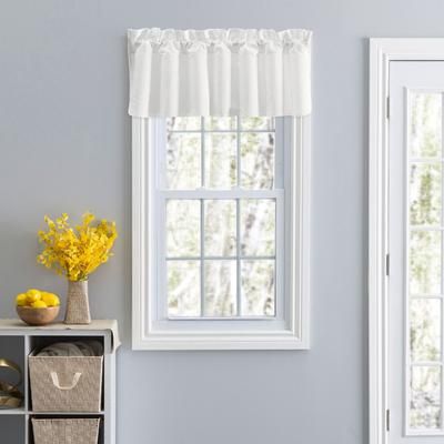 Stacey Curtain Color Lined Swag Set Filler Valance by Ellis Curtains in Ice Cream