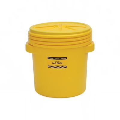 Eagle Manufacturing 1650 20 gal Lab Pack Poly Drum w/ Screw On Lid, Yellow, Screw Top Lid, UV Resistant