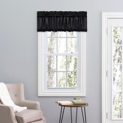 Stacey Curtain Balloon Valance by Ellis Curtains in Black