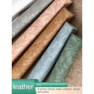 3D Embossed Faux Leather Fabric By The Meter for Furniture Upholstery Bags Sewing Diy Soft Artificial PU Thickened Waterproof