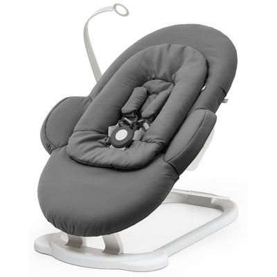 Stokke Steps Bouncer - Herringbone Grey / White Chassis