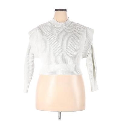 IRO Pullover Sweater: White Tops - Women's Size 21