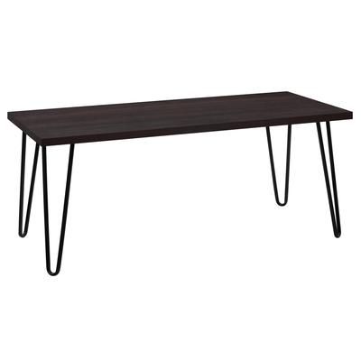 Table basse rectangulaire en panneaux de particules stratifié espresso