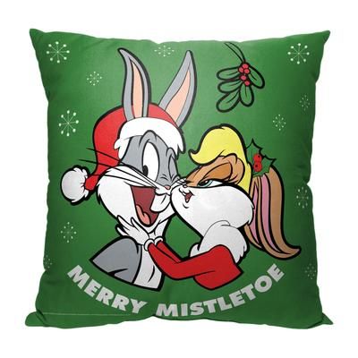 Wb Looney Tunes Merry Mistletoe Printed Throw Pillow by The Northwest in O