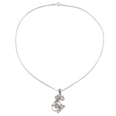 'Moon Goddess' - Sterling Silver Pendant Moonstone Necklace Artisan Jewe