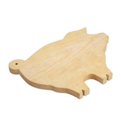 Wood cutting board, 'Happy Pig'