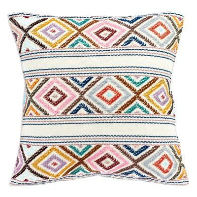 Festive Autumn,'Hand Loomed Cotton Cushion Cover with Geometric Pattern'