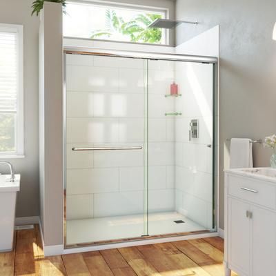 Dreamline DreamLine Alliance Pro HV 56 - 60 inch W x 70 1/2 inch H Semi-Frameless Bypass Shower Door in Chrome SDAH60W700VXX01