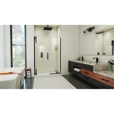 Dreamline DreamLine Ascend 52 1/2 - 53 1/2 inch W x 72 inch H Frameless Pivot Shower Door in Matte Black SDAD525720VXX09
