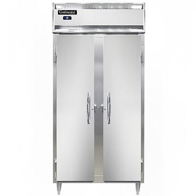 Continental D2RSESNSS 36 1/4" 2 Section Reach In Refrigerator, 2 Left/Right Hinge Solid Doors, Top Compressor, 115v, Stainless Steel
