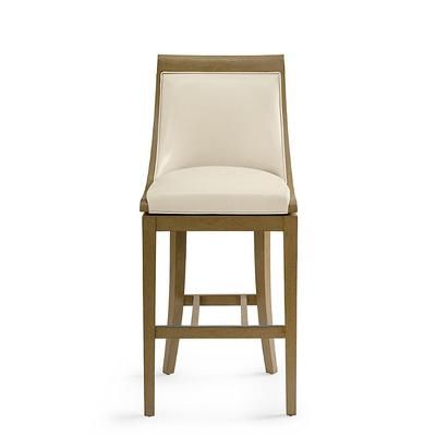 Avondale Swivel Bar & Counter Stool - Bar Height (29" Seat), Harvest, Bonded Leather, Harvest/ Marbled Bone/Bar Height - Grandin Road