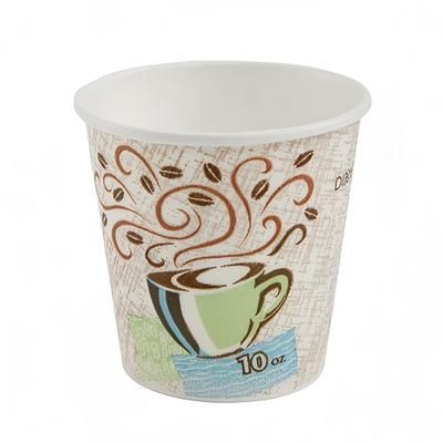 Dixie 5310DX PerfecTouch 10 oz Disposable Hot Cup - Paper, Printed, Stackable, Recyclable, Multi-Colored