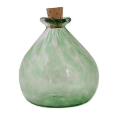 Verdant Potion,'Handblown Recycled Glass Jar from Mexico'
